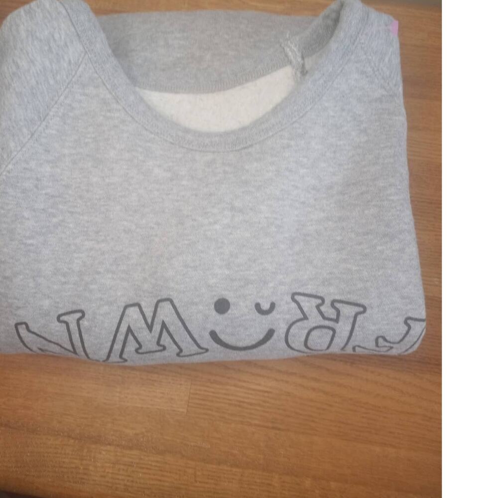 Frown Clothing Sweatshirt Mens Size AXL Gray Frown Face Logo